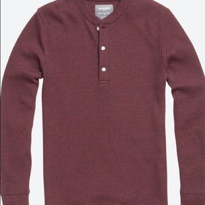 Bonobos Waffle Henley - Heather Burgundy - Slim